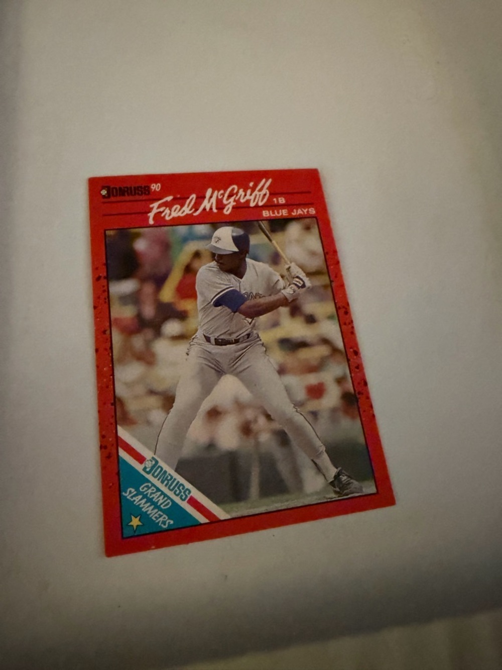 1990 donruss grand slammers fred mcgriff bluejays baseball card